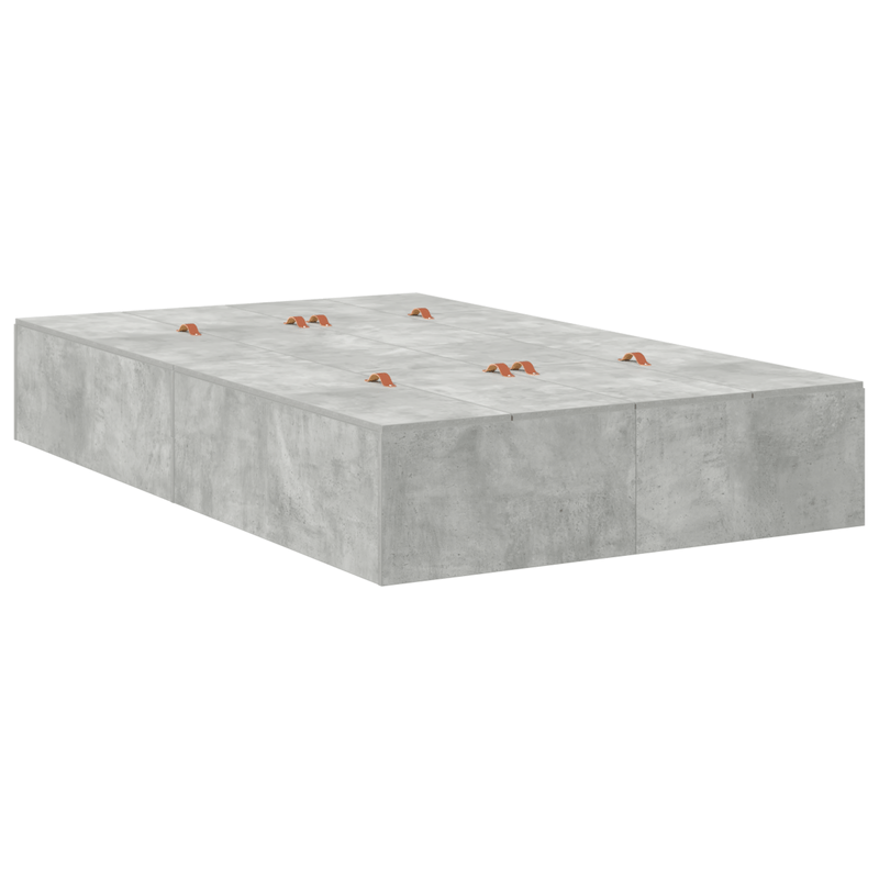Casa si Gradina - Mobilier - Paturi si accesorii - Paturi - Cadru de pat de depozitare Gri beton 120x200 cm - Infinity.ro