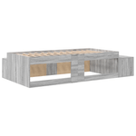 Casa si Gradina - Mobilier - Paturi si accesorii - Paturi - Cadru de Pat cu Spatiu de Depozitare Gri Sonoma 75x190 cm - Infinity.ro