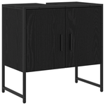 Casa si Gradina - Mobilier - Seturi de mobilier - Seturi baie - Set 4 piese mobilier baie Stejar negru Lemn prelucrat - Infinity.ro