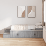 Casa si Gradina - Mobilier - Paturi si accesorii - Paturi - Cadru pentru pat de depozitare Gri Sonoma 80x200 cm - Infinity.ro