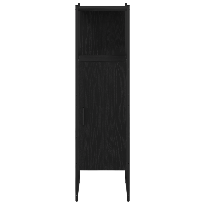 Casa si Gradina - Mobilier - Seturi de mobilier - Seturi baie - Set Mobilier Baie 4 Piese Stejar Negru - Lemn Prelucrat - Infinity.ro