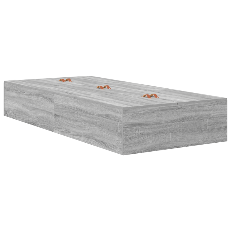 Casa si Gradina - Mobilier - Paturi si accesorii - Paturi - Cadru de pat cu depozitare  Gri Sonoma 75x190 cm - Infinity.ro