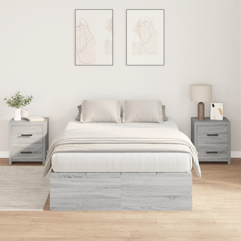 Casa si Gradina - Mobilier - Paturi si accesorii - Paturi - Cadru de pat cu depozitare Gri Sonoma 120x200 cm - Infinity.ro