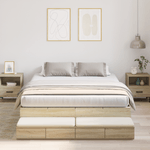 Casa si Gradina - Mobilier - Paturi si accesorii - Paturi - Cadru de pat de depozitare Sonoma Oak 140x190 cm - Infinity.ro