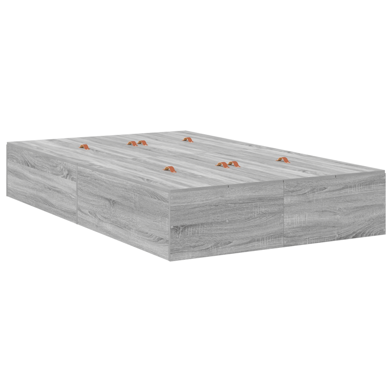 Casa si Gradina - Mobilier - Paturi si accesorii - Paturi - Cadru de pat cu depozitare  Gri Sonoma 120x190 cm - Infinity.ro