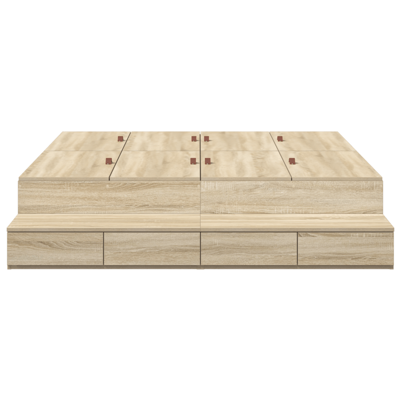Casa si Gradina - Mobilier - Paturi si accesorii - Paturi - Cadru de pat de depozitare Sonoma Oak 140x190 cm - Infinity.ro
