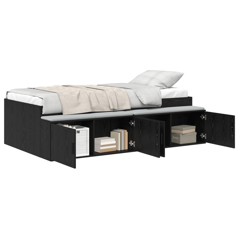 Casa si Gradina - Mobilier - Paturi si accesorii - Paturi - Cadru de Pat Stejar Negru 80x200 cm - Infinity.ro