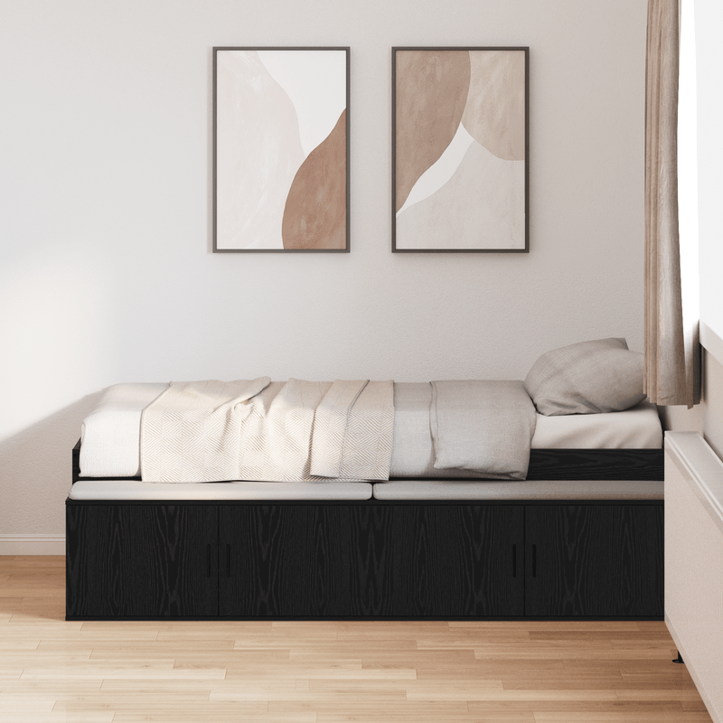 Casa si Gradina - Mobilier - Paturi si accesorii - Paturi - Cadru de Pat Stejar Negru 80x200 cm - Infinity.ro