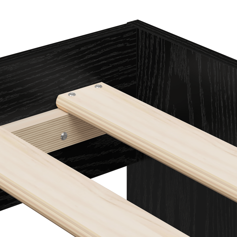 Casa si Gradina - Mobilier - Paturi si accesorii - Paturi - Cadru de Pat Stejar Negru 80x200 cm - Infinity.ro