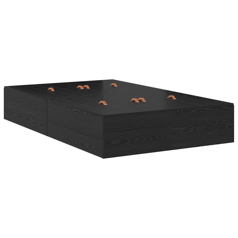 Casa si Gradina - Mobilier - Paturi si accesorii - Paturi - Cadru de pat cu depozitare Negru Stejar 120x190 cm - Infinity.ro