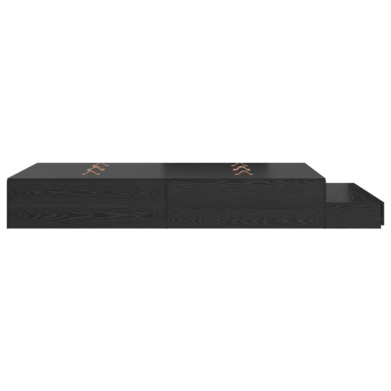 Casa si Gradina - Mobilier - Paturi si accesorii - Paturi - Cadru de pat cu depozitare Negru Stejar 120x190 cm - Infinity.ro