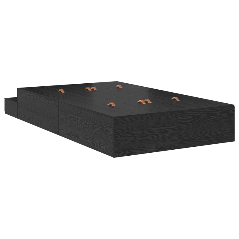 Casa si Gradina - Mobilier - Paturi si accesorii - Paturi - Cadru de pat cu depozitare Negru Stejar 120x190 cm - Infinity.ro