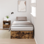 Casa si Gradina - Mobilier - Paturi si accesorii - Paturi - Cadru de pat cu depozitare  din stejar afumat 90x200 cm - Infinity.ro