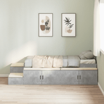 Casa si Gradina - Mobilier - Paturi si accesorii - Paturi - Rama de pat de depozitare Gri Beton 75x190 cm - Infinity.ro