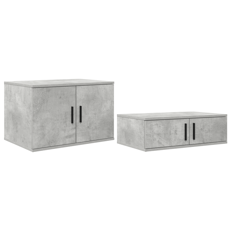 Casa si Gradina - Mobilier - Paturi si accesorii - Paturi - Rama de pat de depozitare Gri Beton 75x190 cm - Infinity.ro