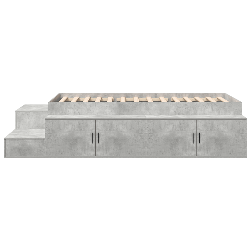 Casa si Gradina - Mobilier - Paturi si accesorii - Paturi - Rama de pat de depozitare Gri Beton 75x190 cm - Infinity.ro