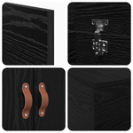 Casa si Gradina - Mobilier - Paturi si accesorii - Paturi - Cadru de pat cu depozitare  Negru Stejar 90x190 cm - Infinity.ro
