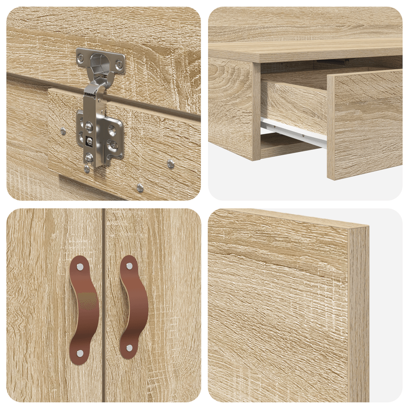 Casa si Gradina - Mobilier - Paturi si accesorii - Paturi - cadru de pat cu depozitare Sonoma Oak 100x200 cm - Infinity.ro
