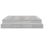 Casa si Gradina - Mobilier - Paturi si accesorii - Paturi - Cadru de pat Gri sonoma 200x200 cm - Infinity.ro
