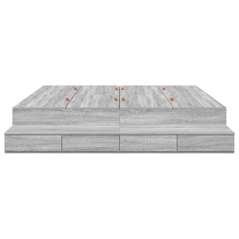 Casa si Gradina - Mobilier - Paturi si accesorii - Paturi - Cadru de pat Gri sonoma 200x200 cm - Infinity.ro
