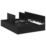 Casa si Gradina - Mobilier - Paturi si accesorii - Paturi - Cadru de pat cu depozitare  Stejar negru 200x200 cm - Infinity.ro