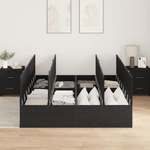 Casa si Gradina - Mobilier - Paturi si accesorii - Paturi - Cadru de pat cu depozitare  Stejar negru 200x200 cm - Infinity.ro