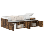 Casa si Gradina - Mobilier - Paturi si accesorii - Paturi - Cadru de pat cu depozitare Stejar afumat 80x200 cm - Infinity.ro