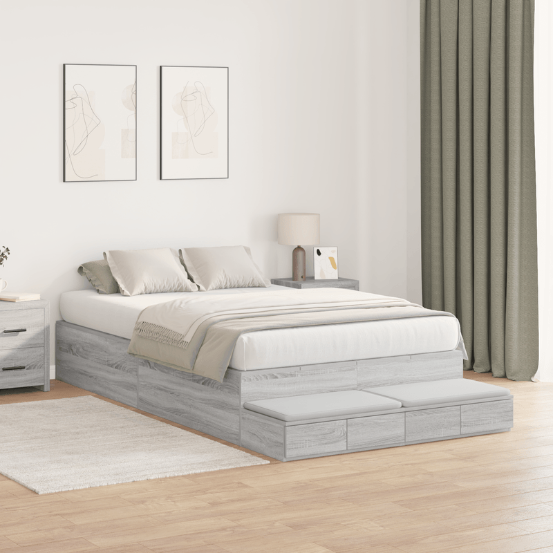 Casa si Gradina - Mobilier - Paturi si accesorii - Paturi - Cadru de pat Gri Sonoma 120x200 cm - Infinity.ro