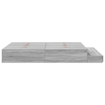 Casa si Gradina - Mobilier - Paturi si accesorii - Paturi - Cadru de pat cu depozitare Gri Sonoma 140x200 cm - Infinity.ro
