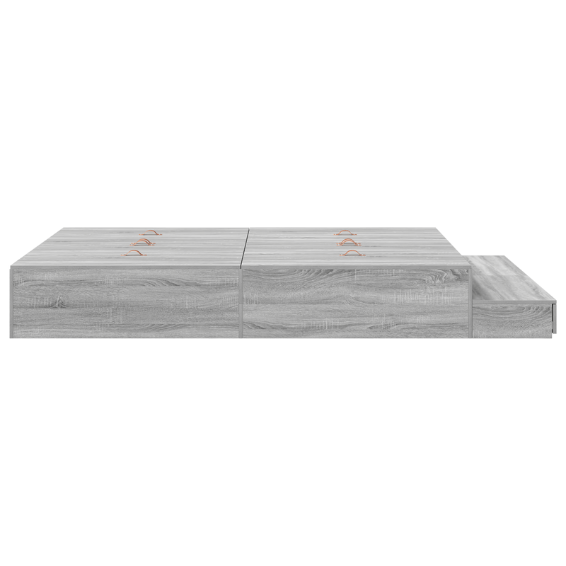 Casa si Gradina - Mobilier - Paturi si accesorii - Paturi - Cadru de pat cu depozitare Gri Sonoma 140x200 cm - Infinity.ro