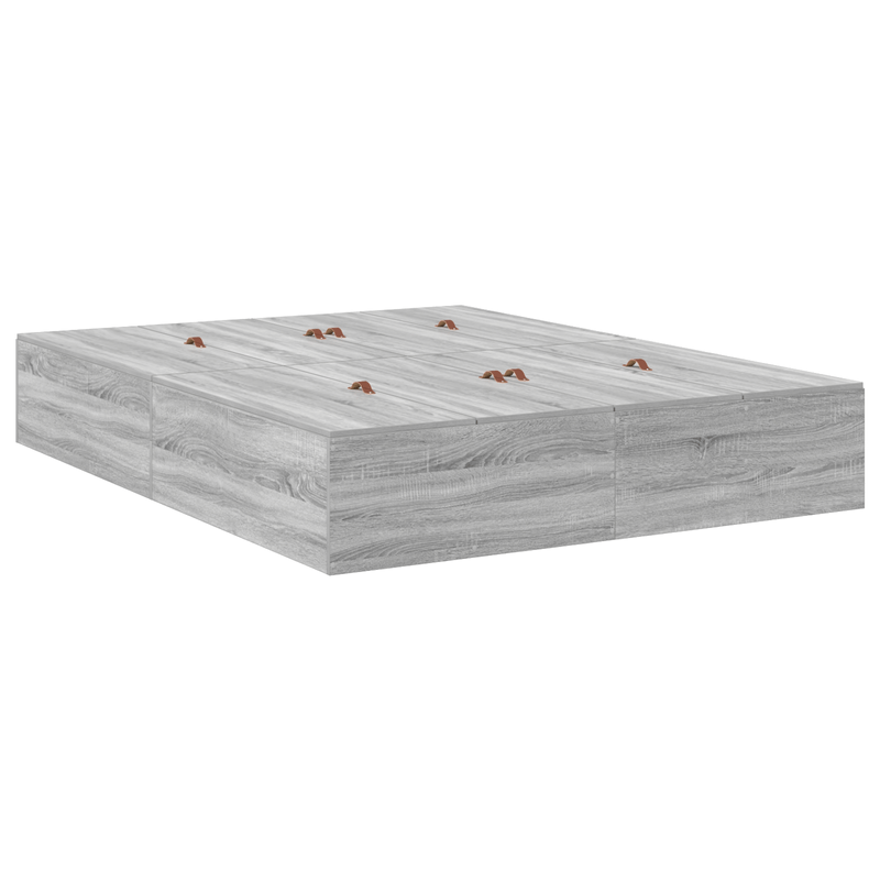 Casa si Gradina - Mobilier - Paturi si accesorii - Paturi - Cadru de pat cu depozitare Gri Sonoma 150x200 cm - Infinity.ro