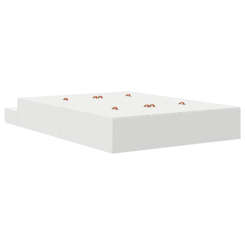 Casa si Gradina - Mobilier - Paturi si accesorii - Paturi - Cadru de pat cu depozitare Alb 140x190 cm - Infinity.ro