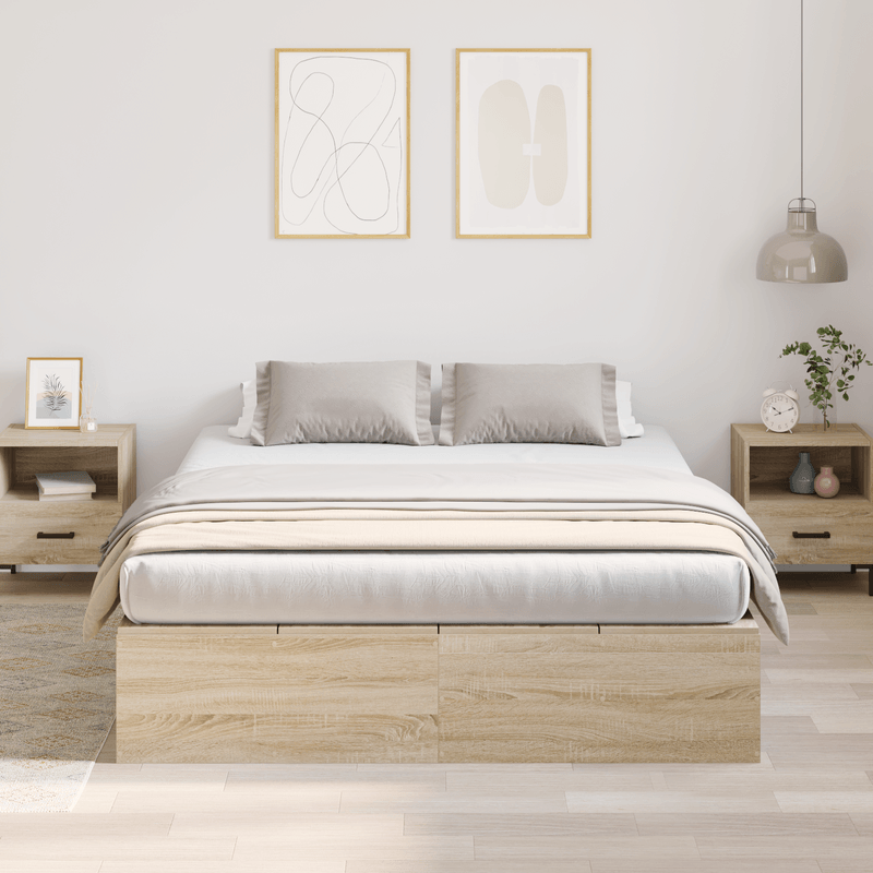 Casa si Gradina - Mobilier - Paturi si accesorii - Paturi - Cadru de pat cu depozitare  Sonoma Oak 160x200 cm - Infinity.ro