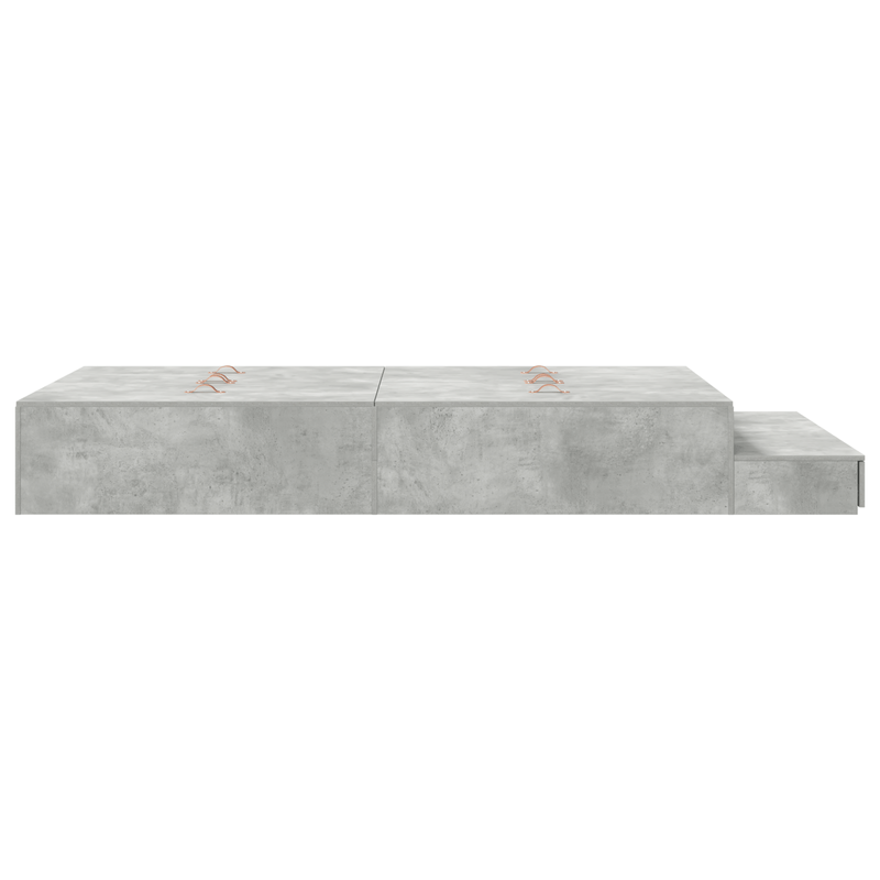 Casa si Gradina - Mobilier - Paturi si accesorii - Paturi - cadru de pat cu depozitare gri ciment 120x190 cm - Infinity.ro