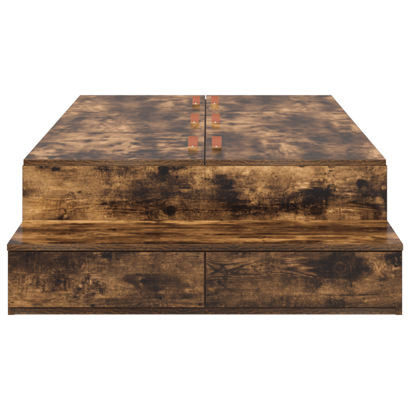 Casa si Gradina - Mobilier - Paturi si accesorii - Paturi - Cadru de pat cu depozitare Stejar fumuriu 90x200 cm - Infinity.ro