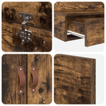 Casa si Gradina - Mobilier - Paturi si accesorii - Paturi - Cadru de pat cu depozitare Stejar fumuriu 90x200 cm - Infinity.ro