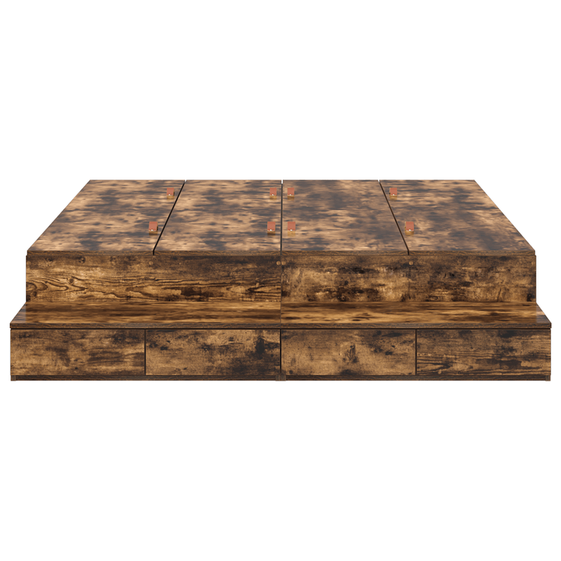Casa si Gradina - Mobilier - Paturi si accesorii - Paturi - Cadru de pat cu depozitare Stejar afumat 140x190 cm - Infinity.ro
