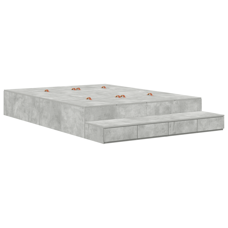 Casa si Gradina - Mobilier - Paturi si accesorii - Paturi - Cadru de pat gri beton 150x200 cm - Infinity.ro