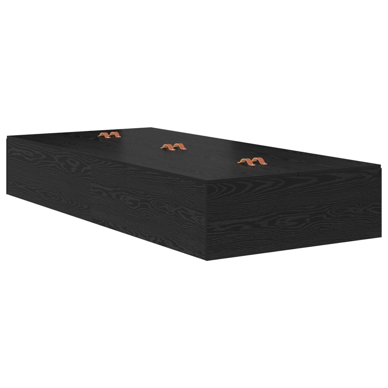Casa si Gradina - Mobilier - Paturi si accesorii - Paturi - Cadru de pat cu depozitare Negru Stejar 75x190 cm - Infinity.ro