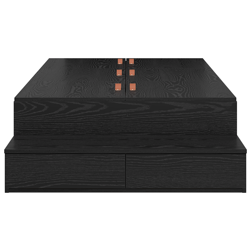 Casa si Gradina - Mobilier - Paturi si accesorii - Paturi - Cadru de pat cu depozitare Negru Stejar 75x190 cm - Infinity.ro