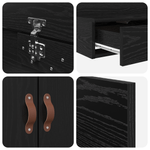 Casa si Gradina - Mobilier - Paturi si accesorii - Paturi - Cadru de pat cu depozitare Negru Stejar 75x190 cm - Infinity.ro