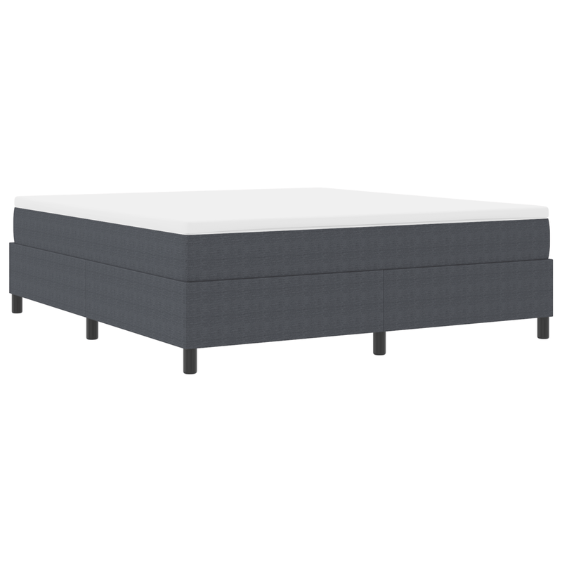 Casa si Gradina - Mobilier - Paturi si accesorii - Paturi - Pat cu spring box cu saltea gri inchis super king din tesatura de catifea - Infinity.ro