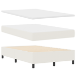 Casa si Gradina - Mobilier - Paturi si accesorii - Paturi - Pat cu somiera cu saltea crem mic dublu tesatura din corduroi - Infinity.ro