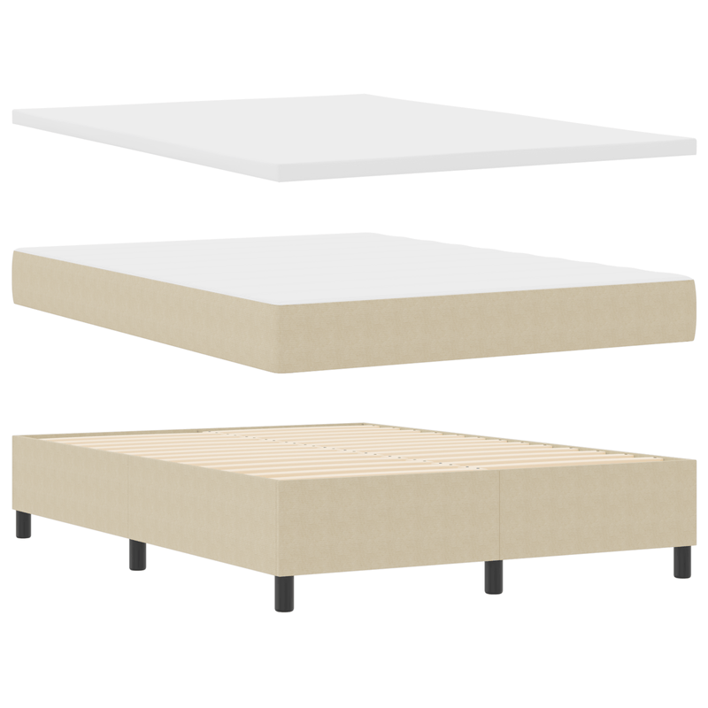 Casa si Gradina - Mobilier - Paturi si accesorii - Paturi - Pat cu arcuri cu Saltea & Lumina LED Verde Gri 140x200 cm Tesatura din Corduroy - Infinity.ro
