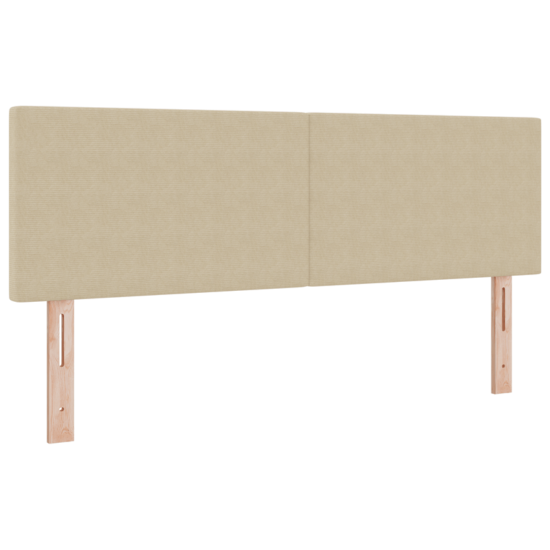 Casa si Gradina - Mobilier - Paturi si accesorii - Paturi - Pat cu arcuri cu Saltea & Lumina LED Verde Gri 140x200 cm Tesatura din Corduroy - Infinity.ro