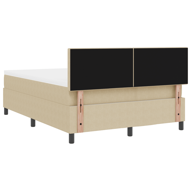 Casa si Gradina - Mobilier - Paturi si accesorii - Paturi - Pat cu arcuri cu Saltea & Lumina LED Verde Gri 140x200 cm Tesatura din Corduroy - Infinity.ro