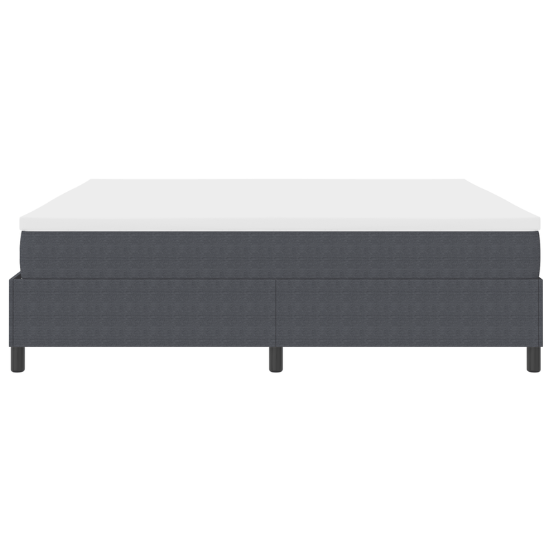 Casa si Gradina - Mobilier - Paturi si accesorii - Paturi - Pat cu arcuri si saltea Gri inchis 200x200 cm Tesatura din calarie - Infinity.ro