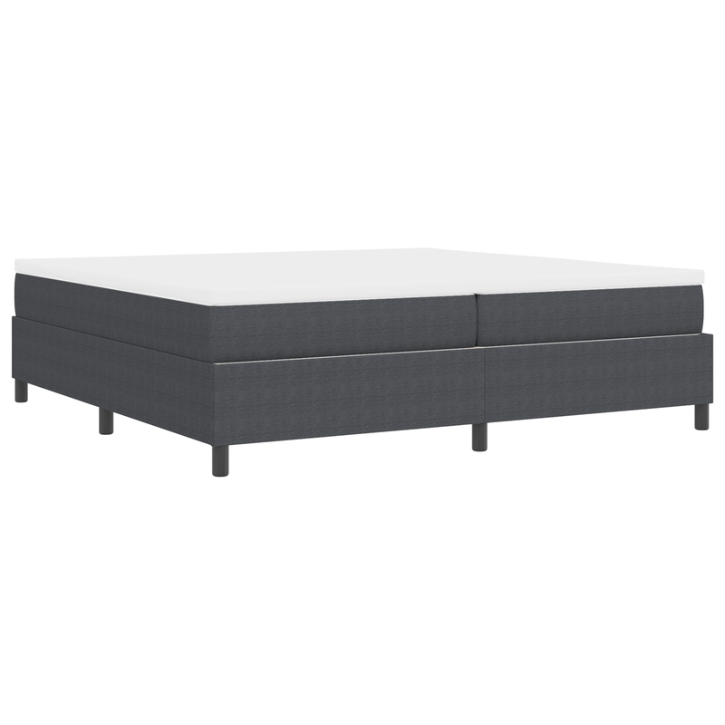 Casa si Gradina - Mobilier - Paturi si accesorii - Paturi - Pat cu arcuri si saltea Gri inchis 200x200 cm Tesatura din calarie - Infinity.ro
