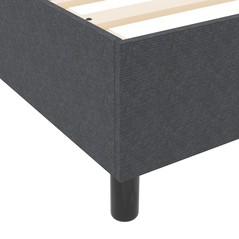 Casa si Gradina - Mobilier - Paturi si accesorii - Paturi - Pat cu arcuri si saltea Gri inchis 200x200 cm Tesatura din calarie - Infinity.ro