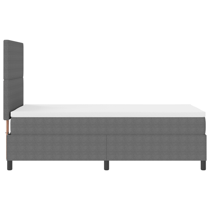 Casa si Gradina - Mobilier - Paturi si accesorii - Paturi - Pat cu arcuri cu saltea Gri 100x200 cm Tesatura de catifea - Infinity.ro